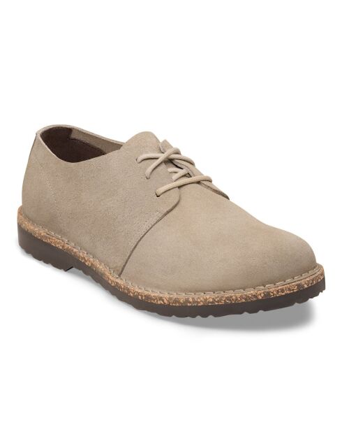 Chaussures en cuir velours Uppsala Low taupe