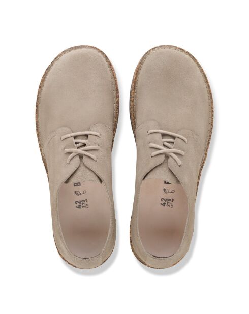 Chaussures en cuir velours Uppsala Low taupe
