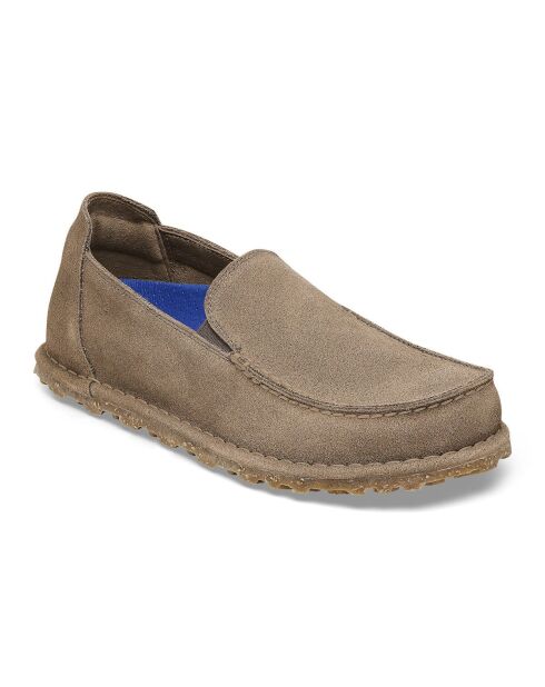 Stiefel Utti Slip aus taupegrauem Samt