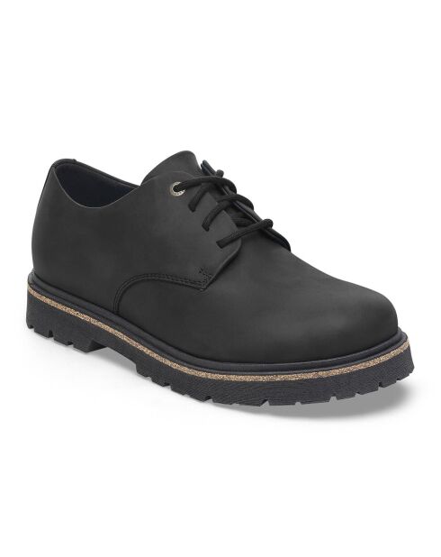 Zapatos Highwood Lace Low de piel nobuk negra