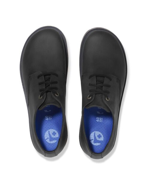 Zapatos Highwood Lace Low de piel nobuk negra