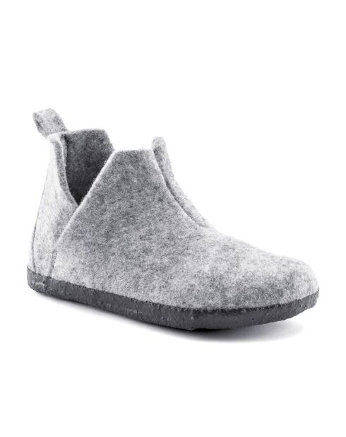 Sabots en feutre de laine Andermatt gris clair