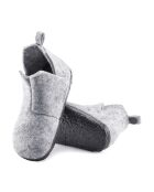 Sabots en feutre de laine Andermatt gris clair