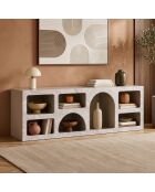 Consolle in marmo/arenaria Vega travertino - 160x51x40 cm