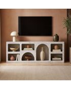 Consolle in marmo/arenaria Vega travertino - 160x51x40 cm