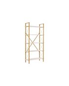 Librería Siena travertino/dorado - 90x180x34 cm