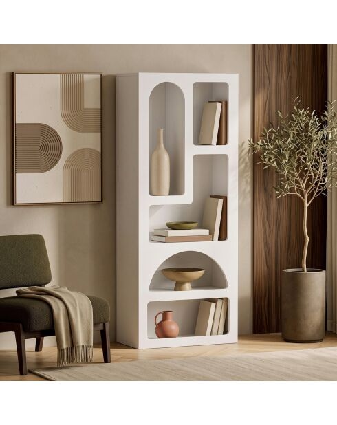 Librería blanca Aria - 60x150x32 cm