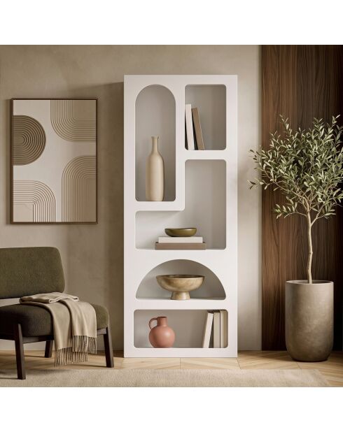 Librería blanca Aria - 60x150x32 cm