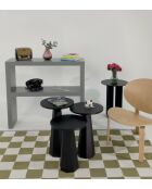 Set tavolino Lilyum (57+52+47) nero