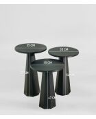 Set tavolino Lilyum (57+52+47) nero