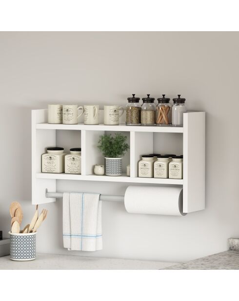 Étagère murale Asya blanche - 63.6x35x14.6 cm