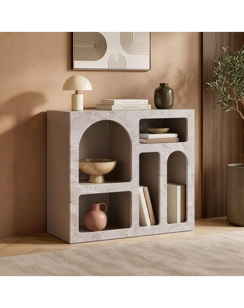 Lina console van travertijn/zandsteen - 80x74x37 cm