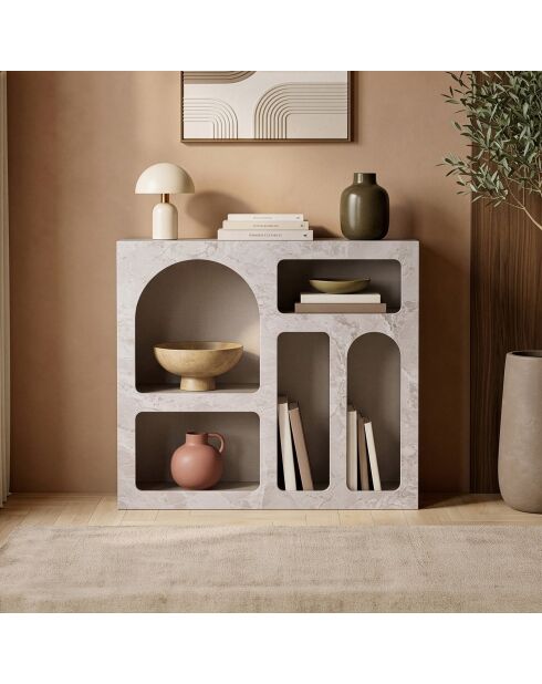 Lina console van travertijn/zandsteen - 80x74x37 cm