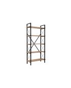 Librería Siena roble/negro - 90x180x34 cm