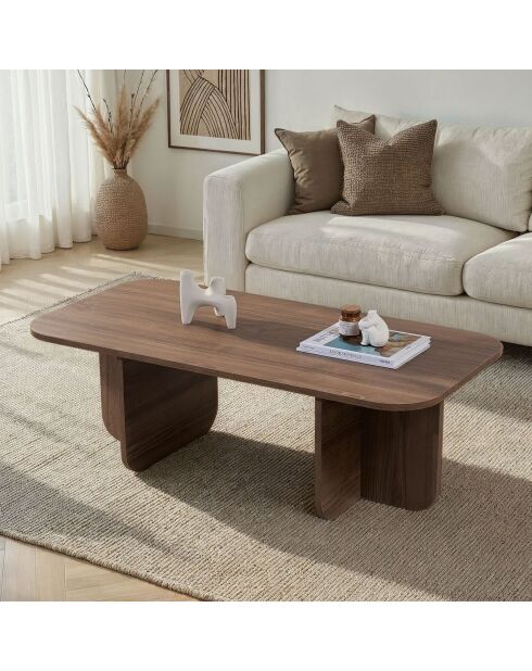 Akira Venezia Couchtisch aus Nussbaumholz - 120x41x60 cm