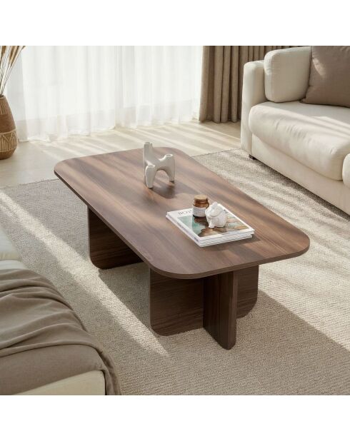 Akira Venezia Couchtisch aus Nussbaumholz - 120x41x60 cm