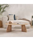 Table basse Melina chêne saphir - 120x40x60 cm
