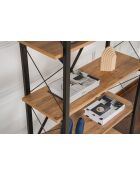 Librería Siena de pino atlántico/negro - 90x180x34 cm