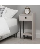 Sirius Right nachtkastje lamp mokka - 32x61x30 cm