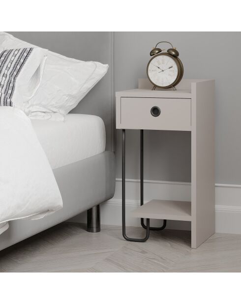 Sirius Right nachtkastje lamp mokka - 32x61x30 cm