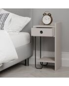 Sirius Right nachtkastje lamp mokka - 32x61x30 cm