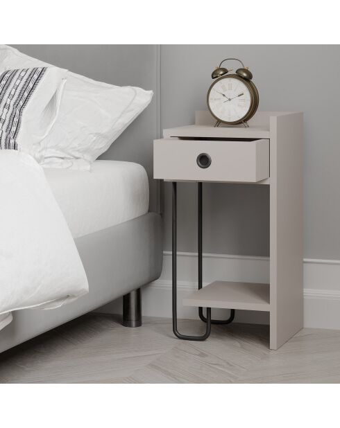 Sirius Right nachtkastje lamp mokka - 32x61x30 cm