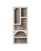 Librería Aria, mármol travertino/arenisca, 60 x 150 x 32 cm