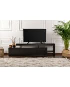 Porta TV Beliz in legno nero - 192x53x37 cm
