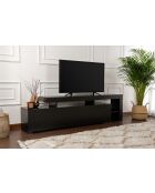 Porta TV Beliz in legno nero - 192x53x37 cm