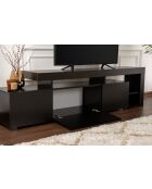 Porta TV Beliz in legno nero - 192x53x37 cm