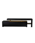 Porta TV Beliz in legno nero - 192x53x37 cm