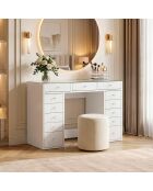 Witte kaptafel Lucia - 120x79,8x44,5 cm