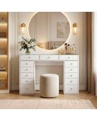 Witte kaptafel Lucia - 120x79,8x44,5 cm