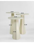 Set tavolino Lilyum (57+52+47) crema