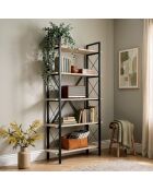 Librería Siena travertino/negro - 90x180x34 cm