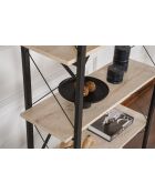 Librería Siena travertino/negro - 90x180x34 cm
