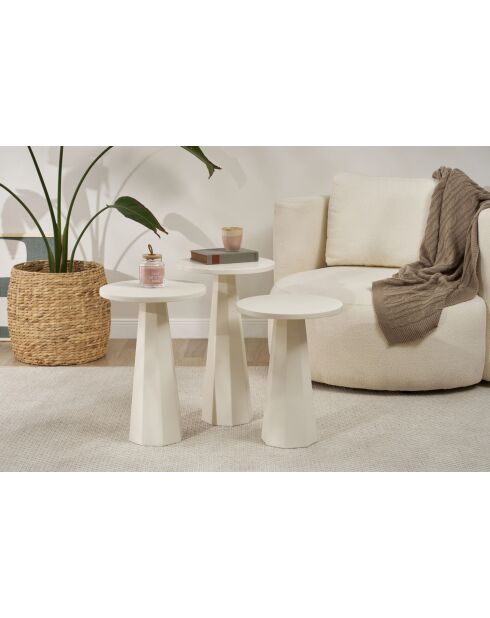 Set tavolini Lilyum (57+52+47) bianco