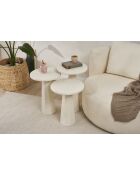 Set tavolini Lilyum (57+52+47) bianco