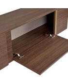 Porta TV Onera Milano noce/oro - 180x50x30 cm