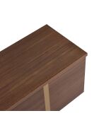 Porta TV Onera Milano noce/oro - 180x50x30 cm