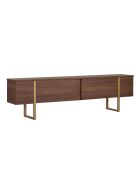 Porta TV Onera Milano noce/oro - 180x50x30 cm