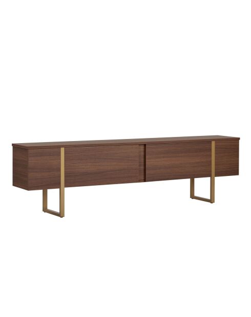 Porta TV Onera Milano noce/oro - 180x50x30 cm