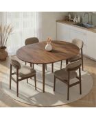 Viona uitschuifbare eettafel barok walnoot - 100x75x100 cm