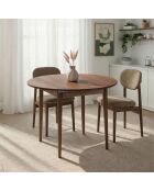 Viona uitschuifbare eettafel barok walnoot - 100x75x100 cm