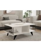 Table basse Bert blanche - 90x40x60 cm