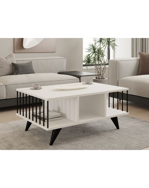 Table basse Bert blanche - 90x40x60 cm