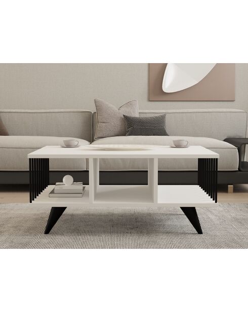 Table basse Bert blanche - 90x40x60 cm