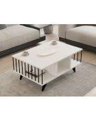 Table basse Bert blanche - 90x40x60 cm