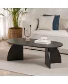 Melina salontafel zwart hout - 120x40x60 cm