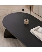 Melina salontafel zwart hout - 120x40x60 cm